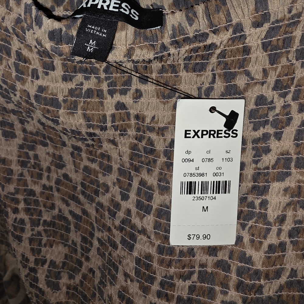 Express Leopard Print Jumpsuit - Picture 3 of 3